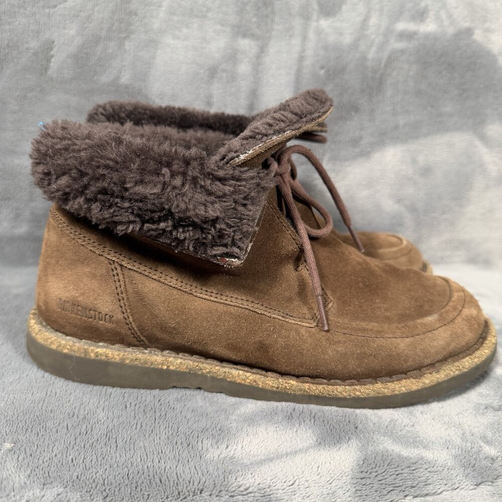 Birkenstock Shearling Suede Ankle Boots EU 37 Women's 6/6.5 Cozy Casual Comfort - Picture 2 of 11